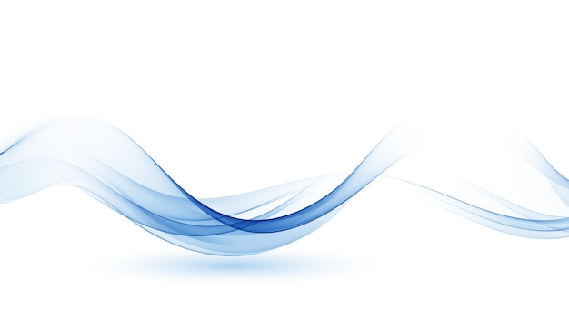 Fond de vague abstrait transparent bleu ondulé