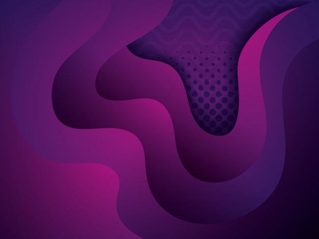 Vecteur fond de vagues couleurs rose et violet vector illustration design