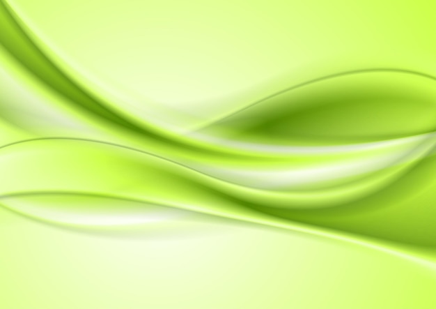 Fond de vagues douces et lisses abstrait vert vif