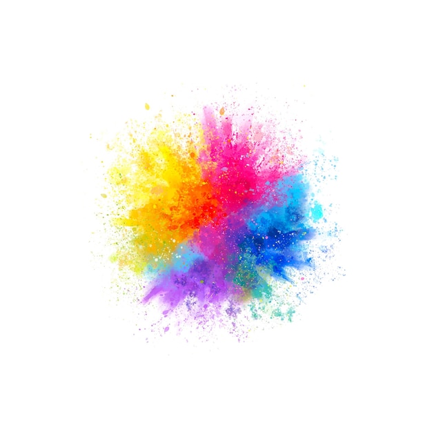 Fond de vecteur aquarelle happy holi