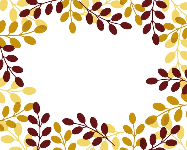 Fond De Vecteur Automne Avec Des Feuilles Chaudes Couleur Jaune Brun Et Rouge Design Minimaliste Simple Respectueux De L'environnement