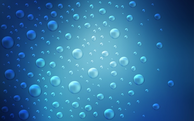 Fond de vecteur bleu foncé avec des bulles