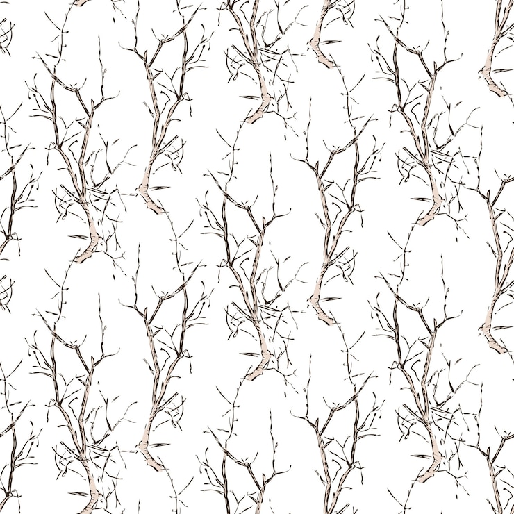 Vecteur fond de vecteur de croquis de branches d'arbres