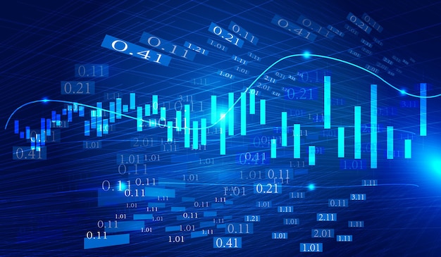 Fond de vecteur graphique courbe financière