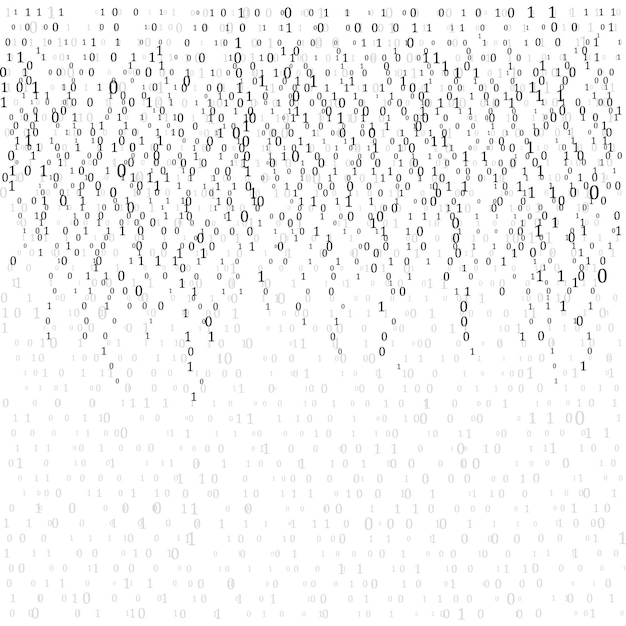 Fond de vecteur de numéros de code double sur l'écran