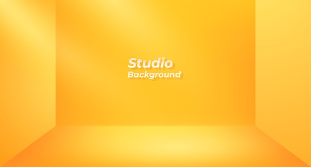Fond de vecteur de studio jaune simple Modèle simulé pour l'affichage ou le montage du produit