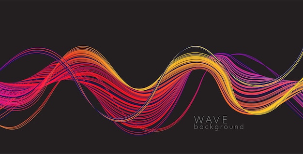 Fond de vecteur avec vague abstraite de couleur. Bannière de la science moderne