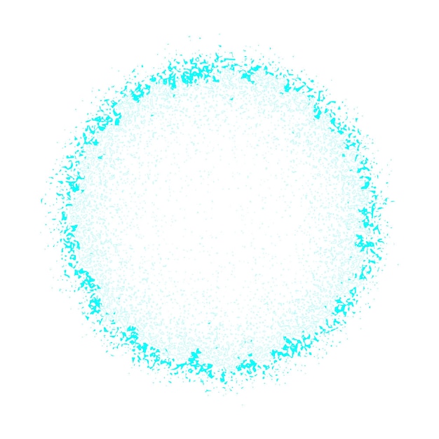 Fond vectoriel abstrait avec une forme circulaire formée de petites particules de brillance différentes