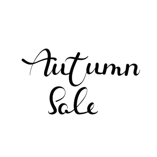 Fond De Vente D'automne Avec Texte D'automne Dessiné à La Main Et Feuilles Autour D'elle. Pour La Promotion De Vente De Vacances, La Carte D'invitation Et La Carte De Voeux