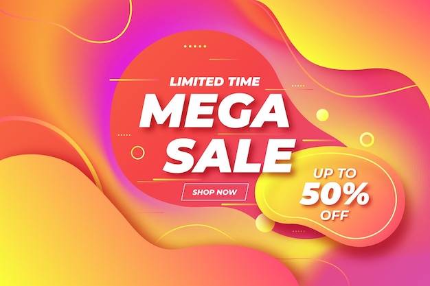 Fond de vente de couleur dégradé