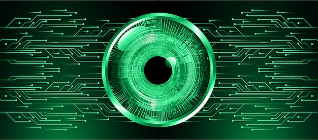 Fond Vert Concept Futur Technologie Cyber œil