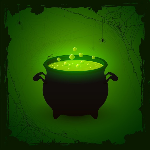 Fond Vert Halloween Avec Potion