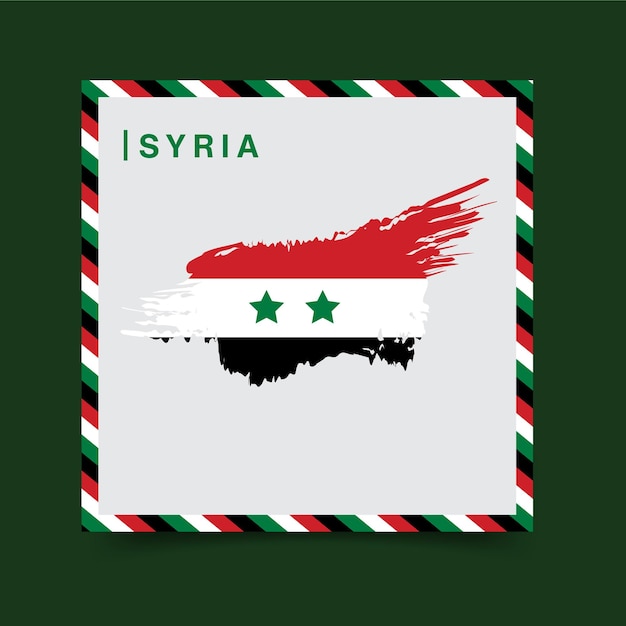 Vecteur un fond vert avec le mot syrie au milieu.