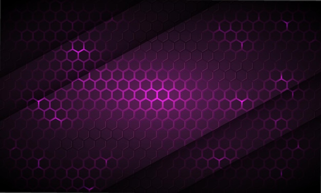 Fond Violet Hexagonal De Technologie Violet Foncé