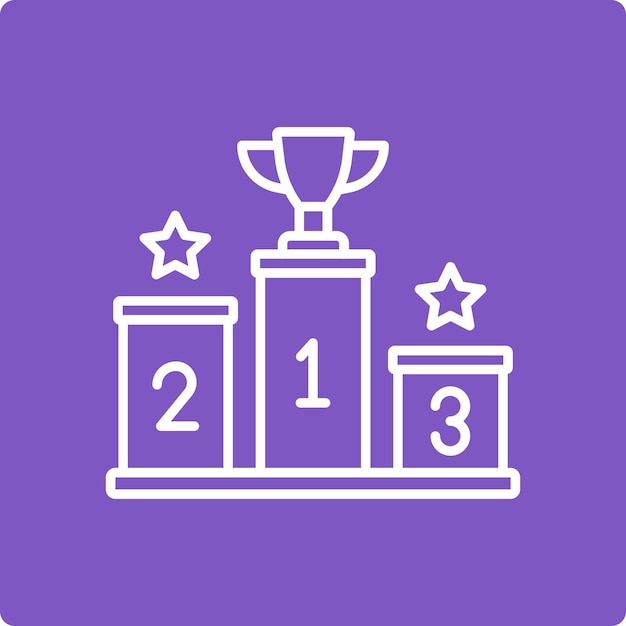 un fond violet avec une image d'un trophée et des étoiles