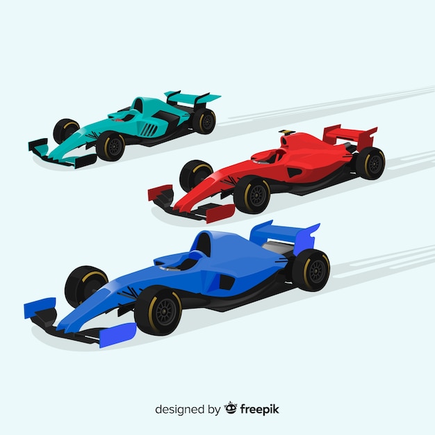 Vecteur fond de voitures de course de formule 1