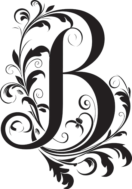 Vecteur font b décor vectoriel sur mesure harmonie sur mesure lettres b polices vectorielles