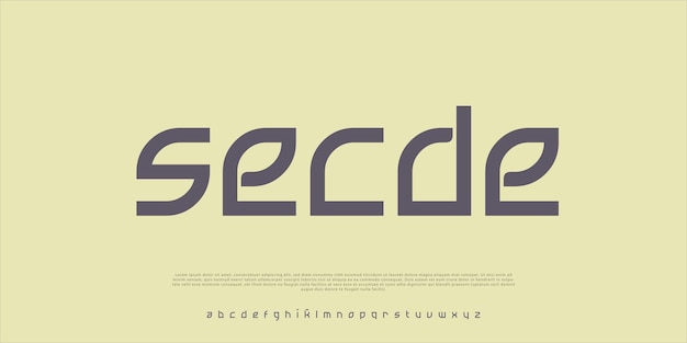 Fonte d'affichage géométrique moderne pour le logo et la conception de la marque