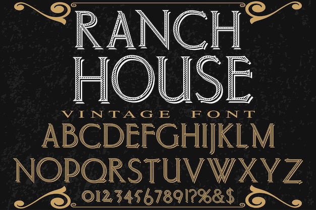 Fonte Fait à La Main Typographie Fonte Design Ranch House