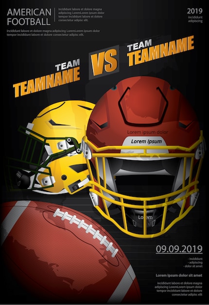 Football Américain Affiche Illustration Vectorielle