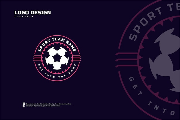 Football Football Badge Logo Sport Team Identity vector Modèle de tournoi de football Conception de badge ESport