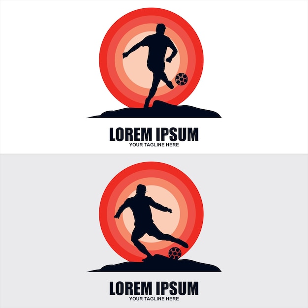 Football Logo Template Design Vecteur Emblème Design Concept Création Symbole Icône