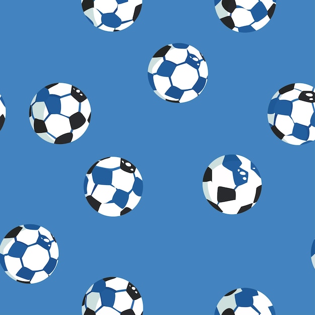 Vecteur football_pattern_blue_background_for_banner_card il s'agit d'une carte de football qui a été créée à l'aide d'un modèle bleu.