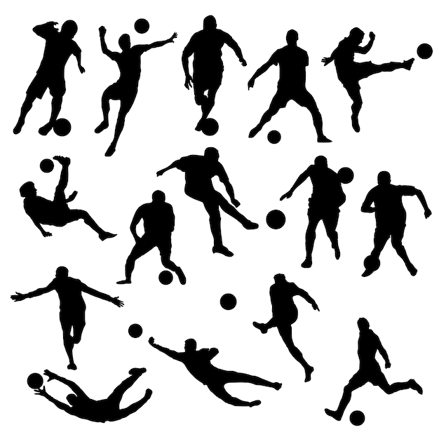 Football sport clip art silhouette vecteur