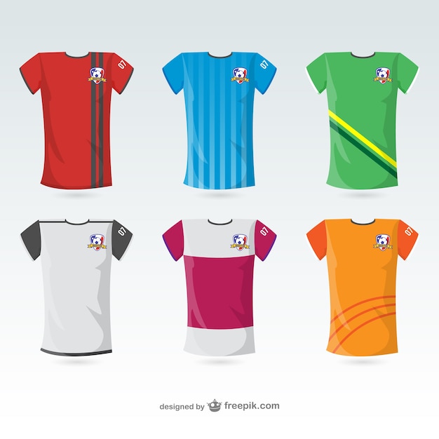 Vecteur football t-shirts