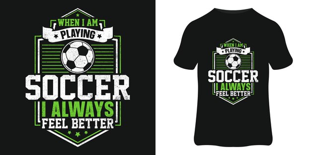 Football typographie t shirt design lettrage et citation vecteur