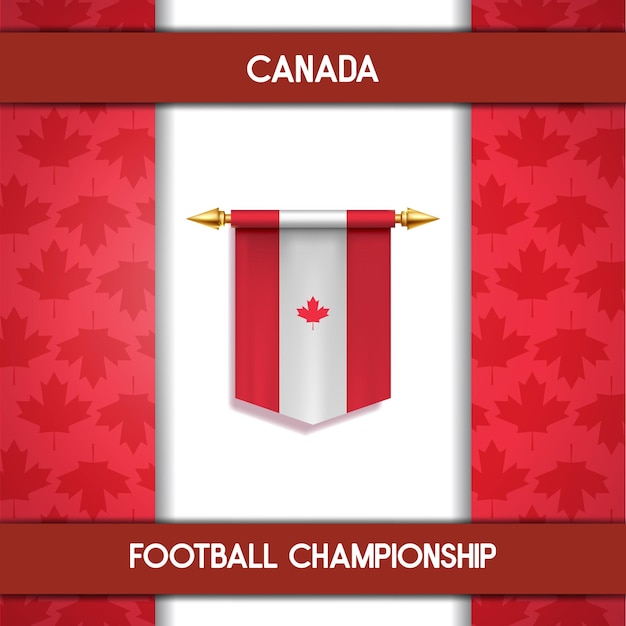 Vecteur footballchampionnatcanadadrapeaucontexte