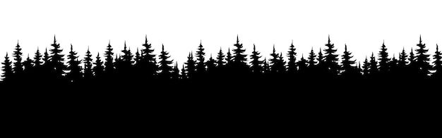 Forêt vector illustration panorama sans soudure vecteur d'arbres