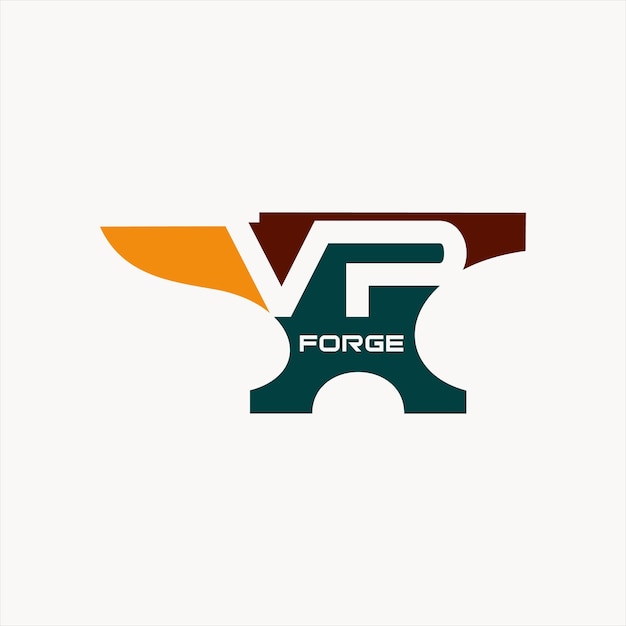 Forge Logo Isolé En Fond Blanc