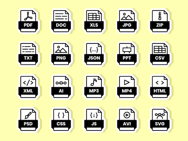 Format De Fichier De Document Pdf Csv Adobe Jpg Png Svg