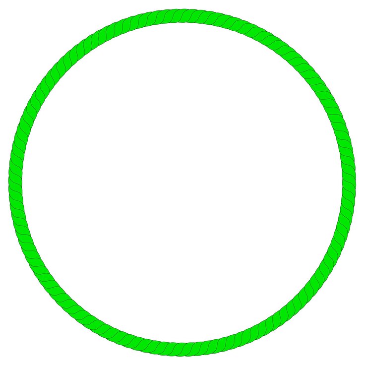 Vecteur forme de cercle, cadre vectoriel de corde verte pour la conception de votre élément