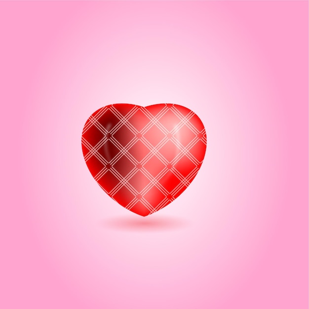 Forme de coeur réaliste forme de coeur forme de coeur 3d forme de coeur avec le motif