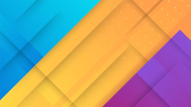 Forme dynamique bleu jaune violet coloré abstrait geometri design background