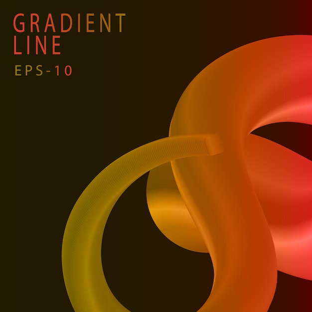 Une forme dynamique de mélange de couleurs Le design de gradient coloré crée l'illusion de volume Art liquide pour le design