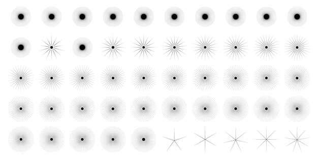 Forme d'étincelles et forme de flocons de feu 50 Set