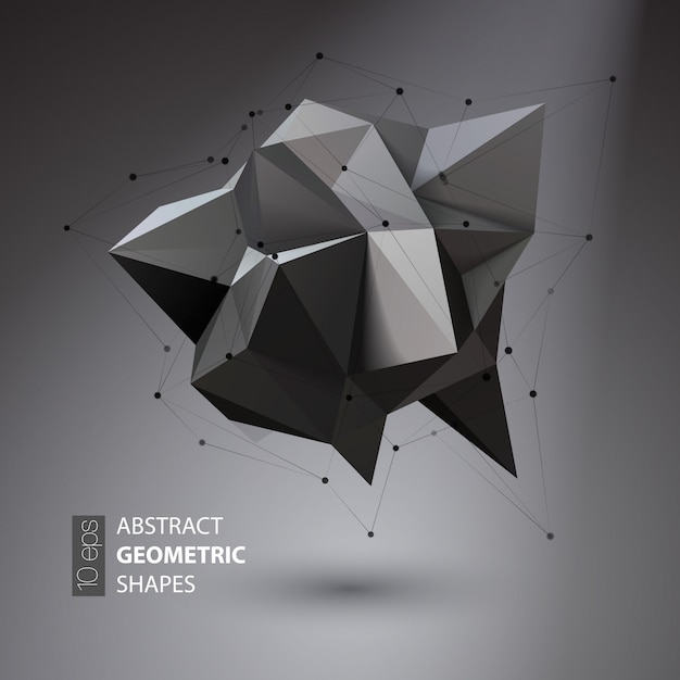 Forme géométrique abstraite triangulaire en cristal