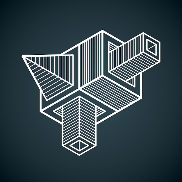 Forme géométrique vectorielle abstraite, forme créative 3D.
