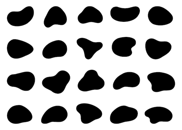 Forme de goutte incorrecte Éléments abstraits dans la détection de fluide dans la conception