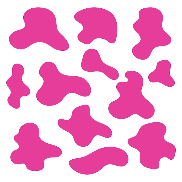 Vecteur forme de goutte rose organique dans le style boho forme de boule liquide abstraite