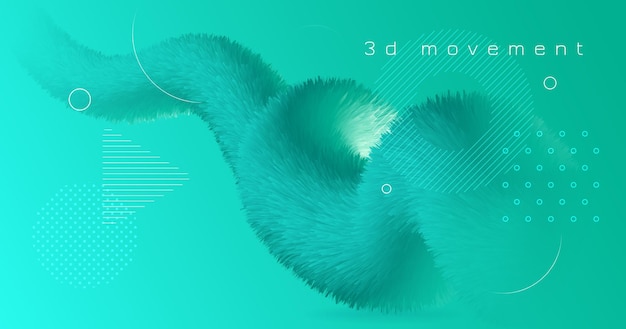 Forme de gradient coloré fluide dynamique avec effet de mouvement