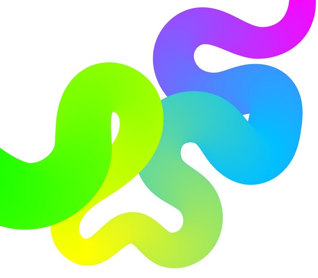 Forme de gradient coloré ondulé vectoriel