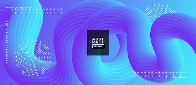 Forme de gradient liquide tendance géométrique abstraite sur la composition d'illustration de forme fluide