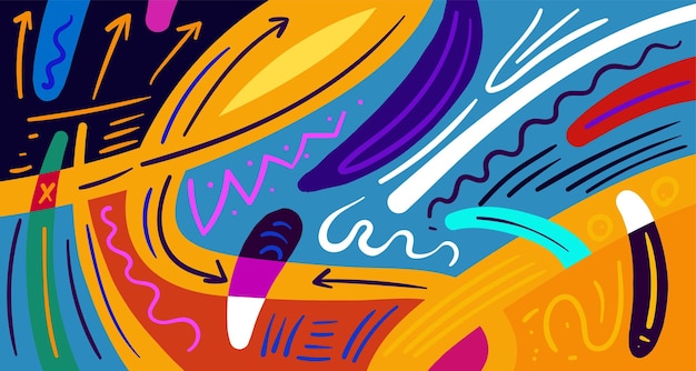 Forme liquide abstraite Conception géométrique fluide Vagues de gradient isolées avec des lignes géométriques points motif batik Indonésie Illustration vectorielle