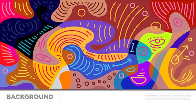 Forme liquide abstraite Conception géométrique fluide Vagues de gradient isolées avec des lignes géométriques points motif batik Indonésie Illustration vectorielle