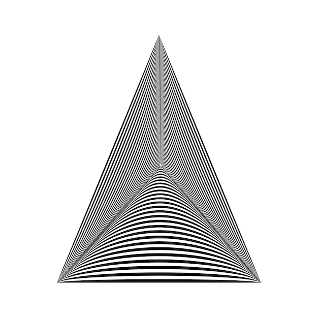 Forme noire abstraite sur fond blanc Illusion d'optique de surface déformée Rayures torsadées Surface 3d stylisée Illustration vectorielle Idéal pour la conception de bannières publicitaires d'affiches d'art mural