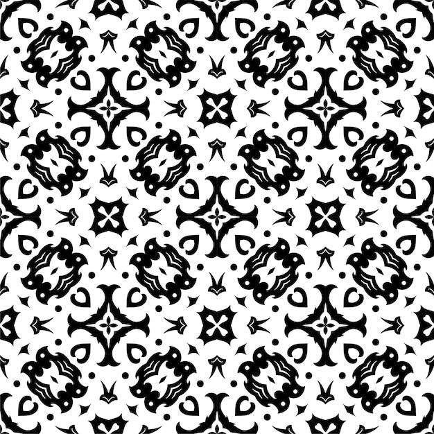 Forme d'ornement sans couture noir et blanc. Abstrait motif simple